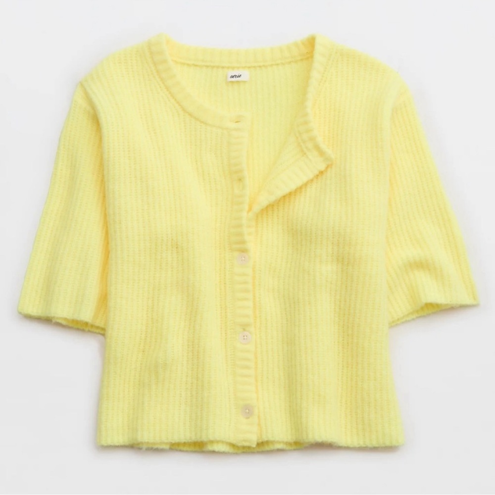 aerie unREAL short sleeve cardigan